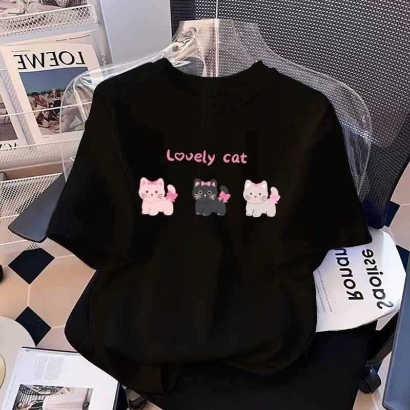 T-shirts White Children's Short Sleeve T-Shirt Pure Cotton New Style for Big Kids Girls Summer Half Sleeve Children's Clothing Top T-Shirt