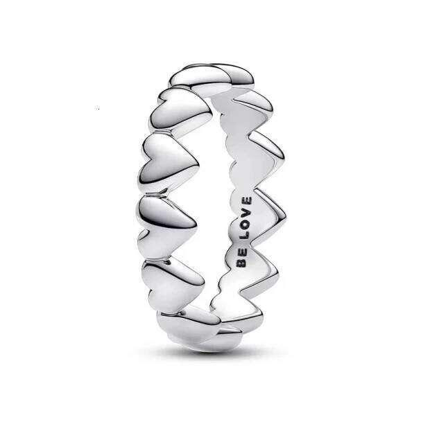 Hot Sell New 925 Silver Stackable Infinite Heart Garland Sawtooth For Women Original Wedding Ring Jewelry Gift H260312
