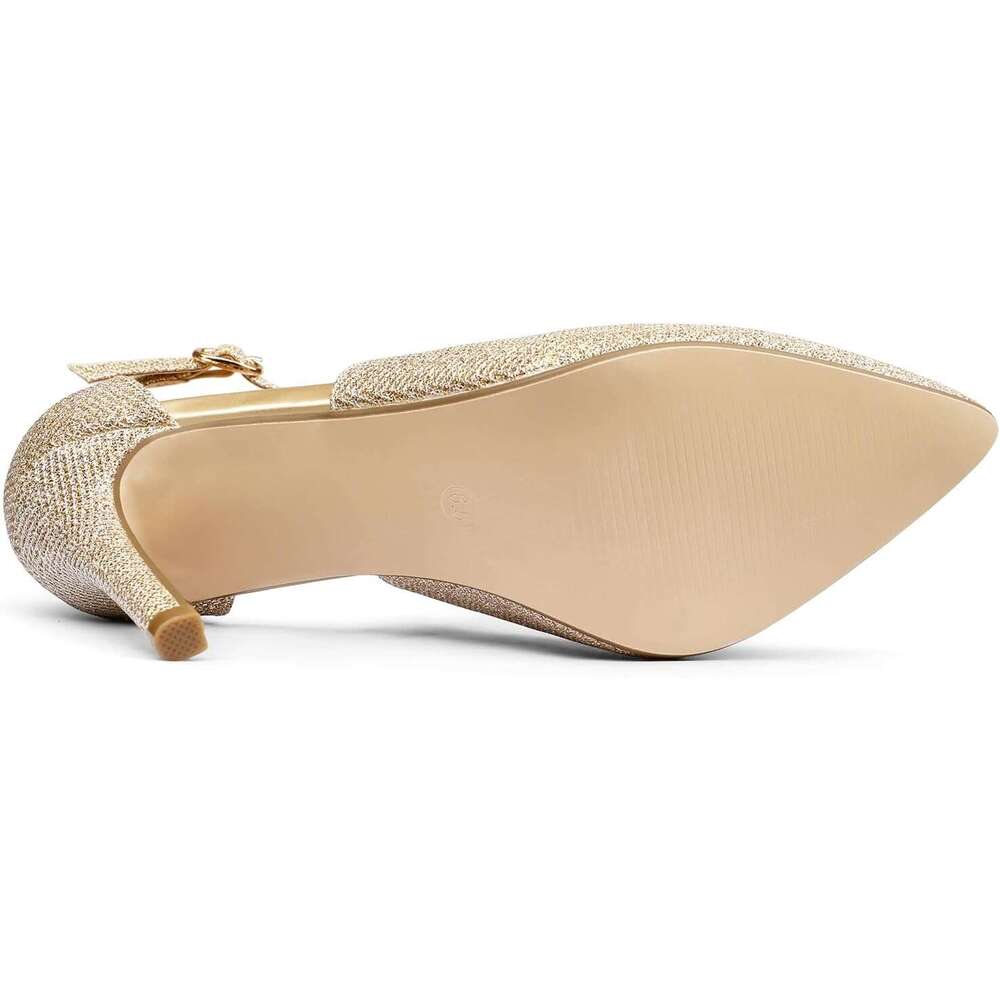 Womens Pointed Toe D Orsay Pumps Stilettos High Heel Crossed Ankle Strap Dress Shoes MOJIDASHU