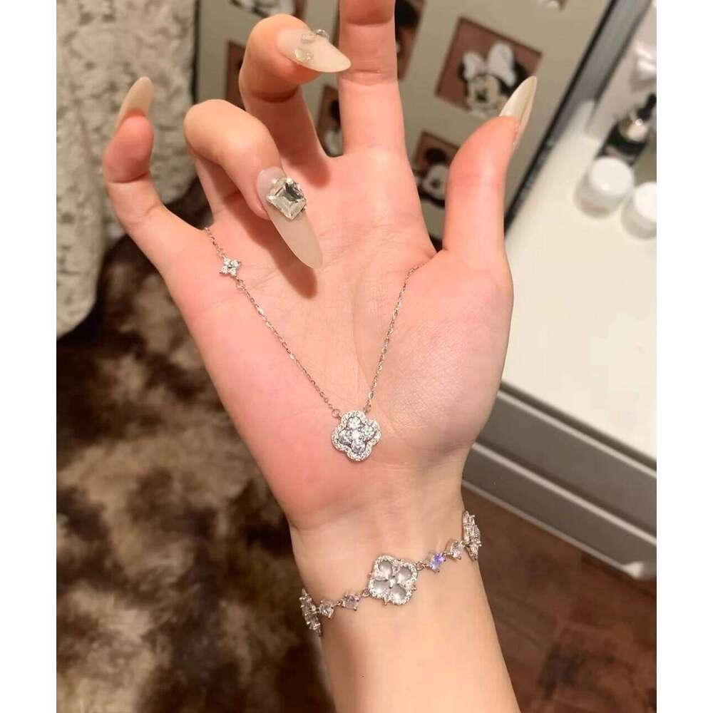 Cr Full Diamond Necklace - Lucky Charm Jewelry Gift for Her Exquisite Minimalist Design | Perfect Ins Style Luxu H260312