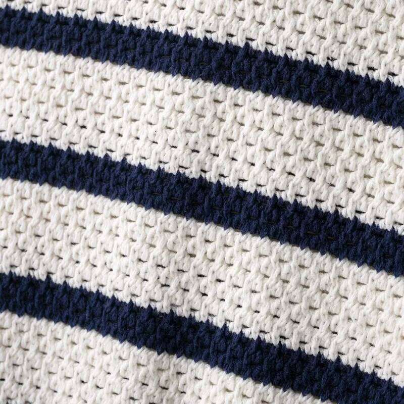 Women Vintage Striped Knit Cardigan Short Sleeves Single Breasted O-Neck Button-up Sweater Summer Casual Tops Z260314