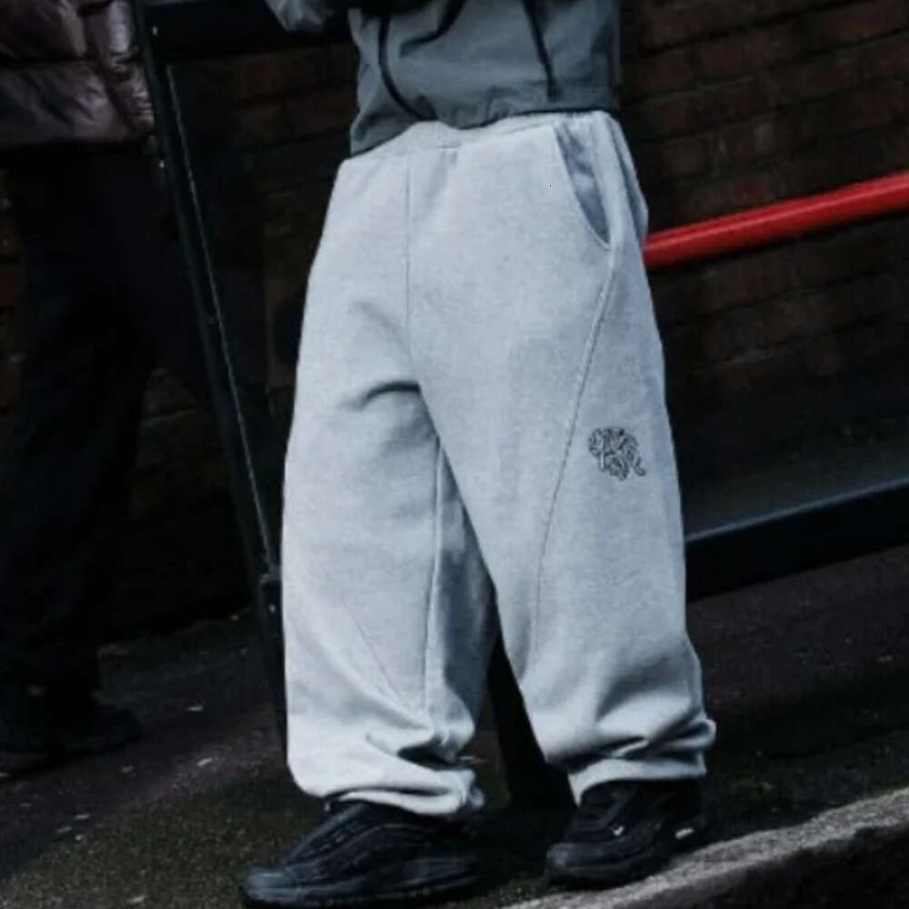Men's Pants 2026 New Model Vintage Gray Sweatpants Baggy Hip Hop Embroidery Joggers Wide Leg Sports Casual Trousers Streetwear Free shipping Men&