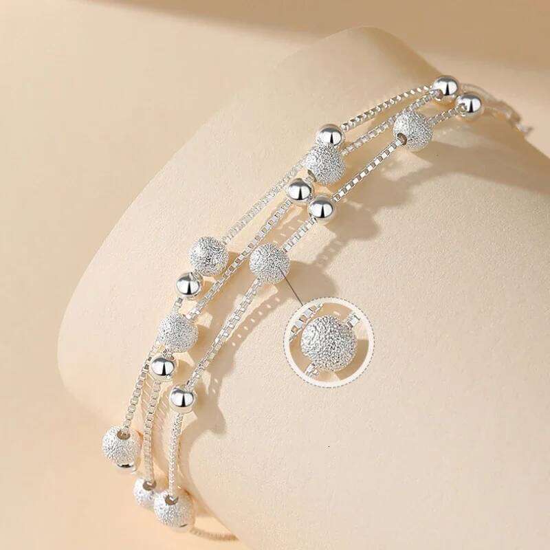 Luxury 925 Sterling Silver Lucky Bead Bracelets Woman Original Multi-layer Charm Bracelet Elegant Party Jewelry Gifts Z260313