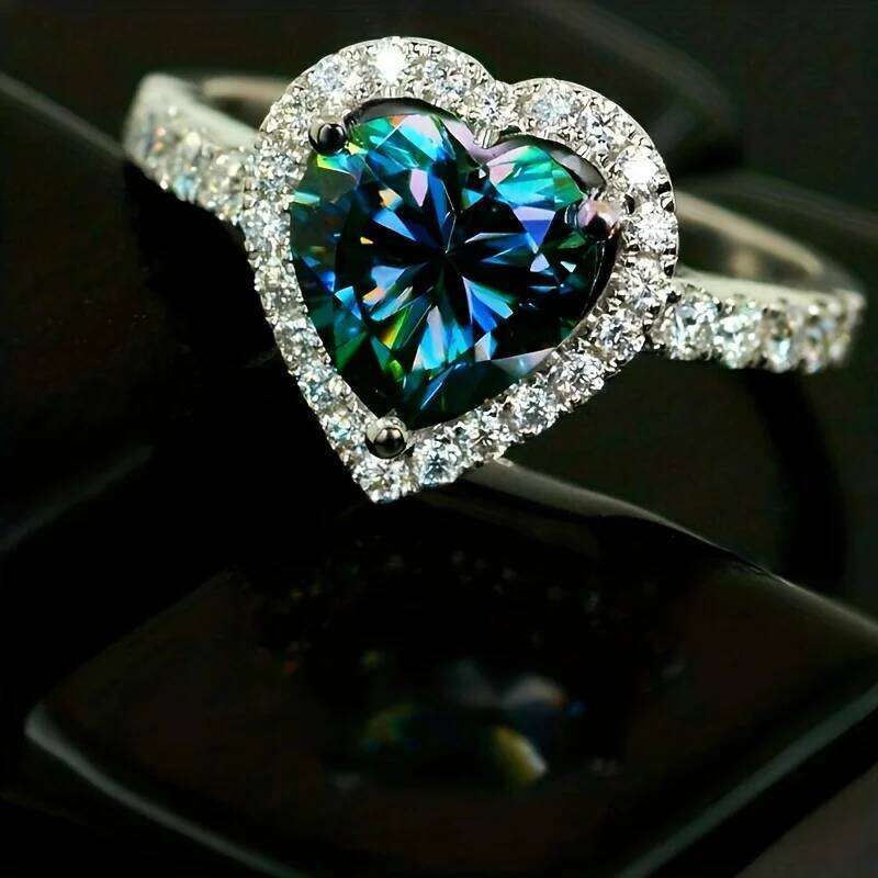 Exquisite Romantic Engagement Jewelry 3 Prong Heart Rings For Women Wedding Party Valentines Gift H260312