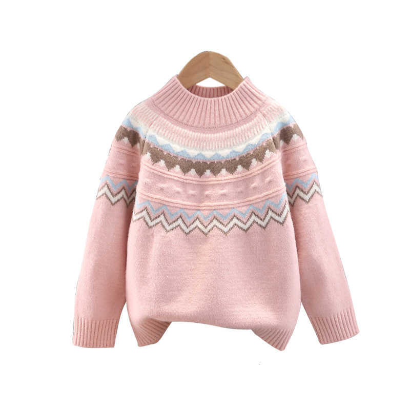 Pullover Girls' Thickened Sweater Autumn/Winter New Pullover Knitwear Trendy and Stylish Round Neck Children's Clothing for Older Kids