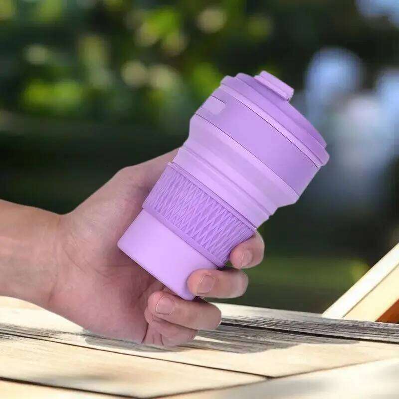 Collapsible 350ml Silicone Travel Mug: BPA-Free Insulated Cup for Coffee & Water - Portable Folding Design Z260314
