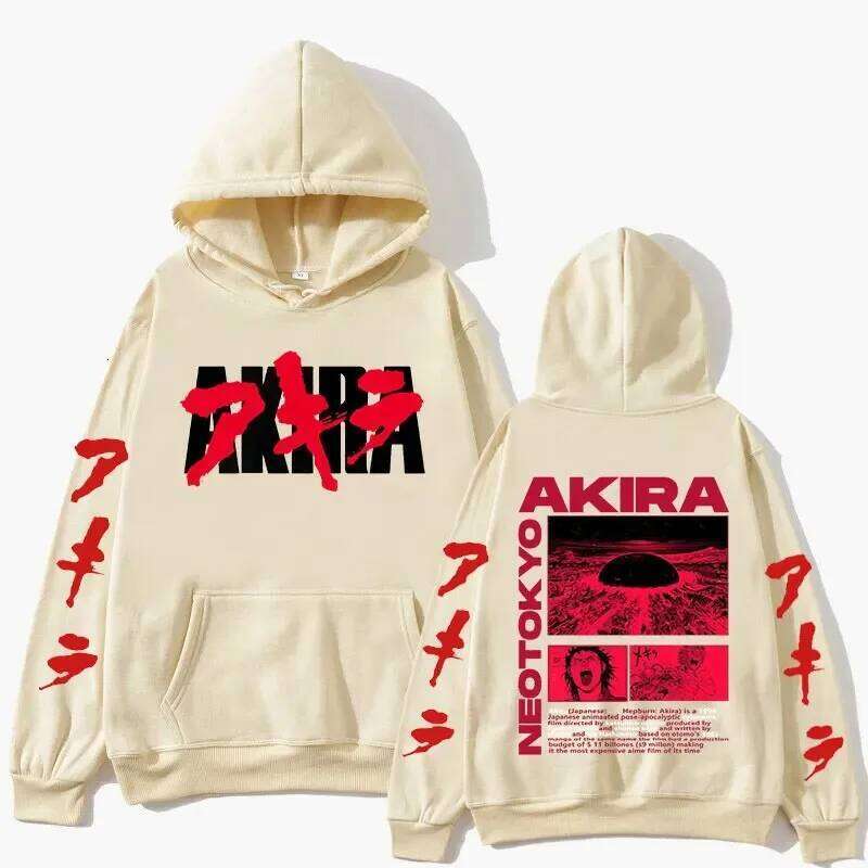 Anime Akira Print Hoodie Japanese Manga Oversized Y2k Men Women Street Hip Hop Long Sleeve Sweatshirt Fleece Warm Thick Pullover Z260314
