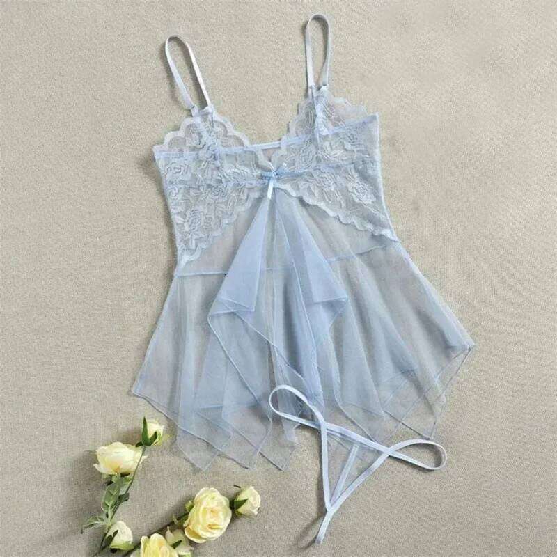 For Fine Women Women'S Lace Fluoroscopy Beauty Elegant Reverie Sexy Lingerie Fantasy Tulle Intimate Set