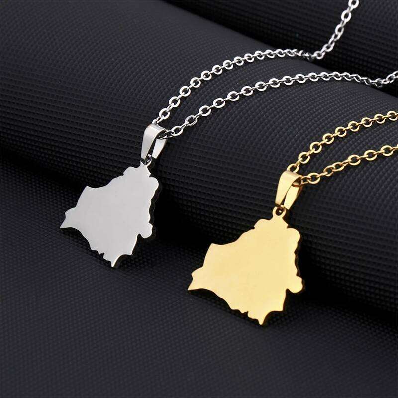 New Belarus Map Stainless Steel Pendant Gold Silver Color Necklaces Belarusian City Outline Solidarity Jewelry For Women Men H260312