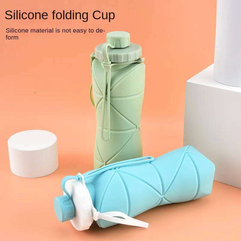 1Pieces Creative Silicone Cups Outdoor Sports Bottle Large Capacity Travel Water Folding Silica Gel Coffee Cup Z260314