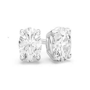 Round Moissanite Stud Earrings in 925 Silver Rose Gold Plated S925 Silver Unique Design Stylish Minimal Everyday Look