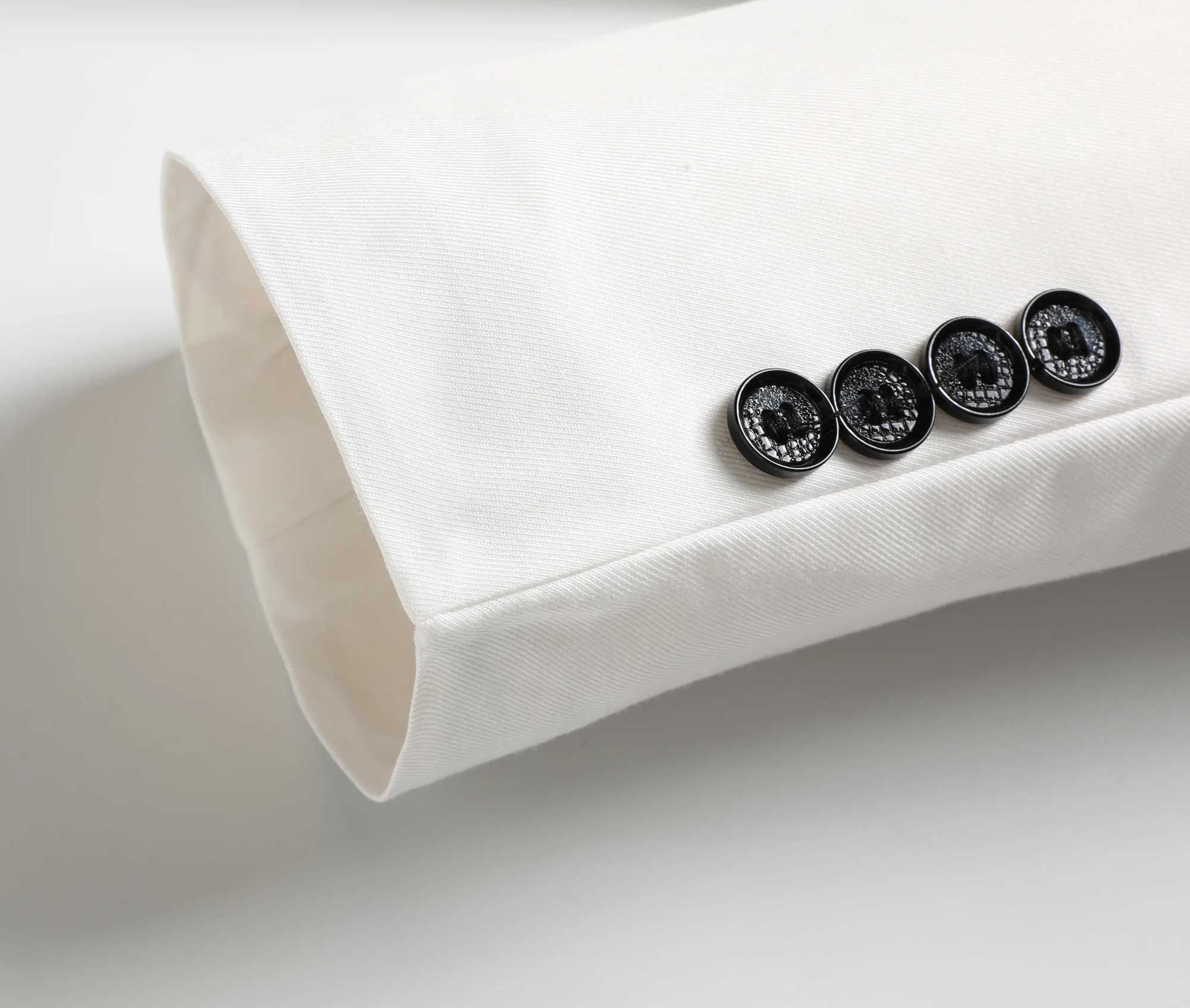 Mens Business Casual Suit Four-Season Anti-Wrinkle and Hair-Free Two-Piece Set Double-Button Design Party Professional Forma M260313