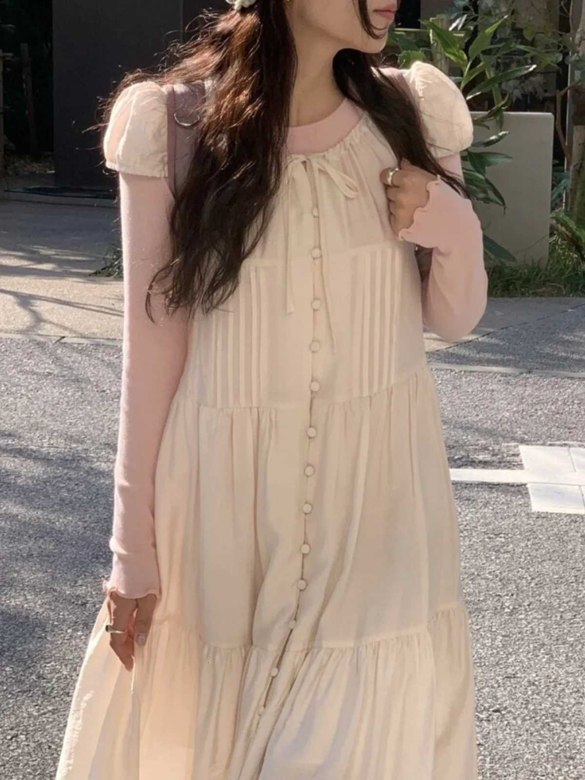 Spring 2025 Chic A-Line Dr Korean Sle Long Svel Womens Faionable Gown Ele Personali Commute Suitable DrT260314