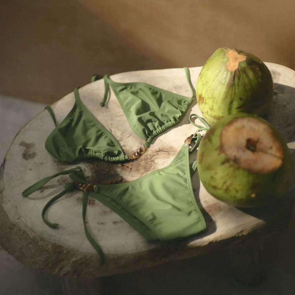 Sexy Bikini Set High Waist Golden Printed Women Swimwear Push Up Bikinis Swimsuit Female Biquini Bathing Suit 26H0313