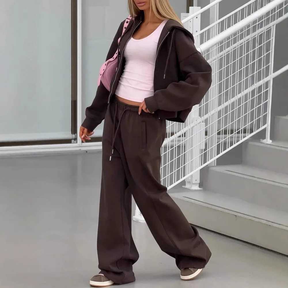 Spring Womens Autumn Suit with Pants Oversize Pink Top and Pants Set Casual Tracksuit with Pants Two Piece Sets Womens Outifits M260313