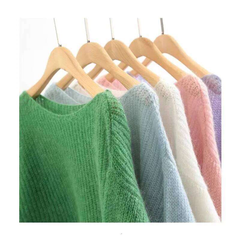 Rib Knit Pullover Sweater for Women Chunky Loose-fit Drop Shoulder Boat Neck Plain Jumper Blouse Cozy Knitwear Spring Autumn Z260313