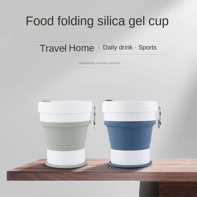 20pcs Wholesale Mark Trend Ceramic Folding Coffee Water With Lid Household Convenient Silicone Cup Z260314