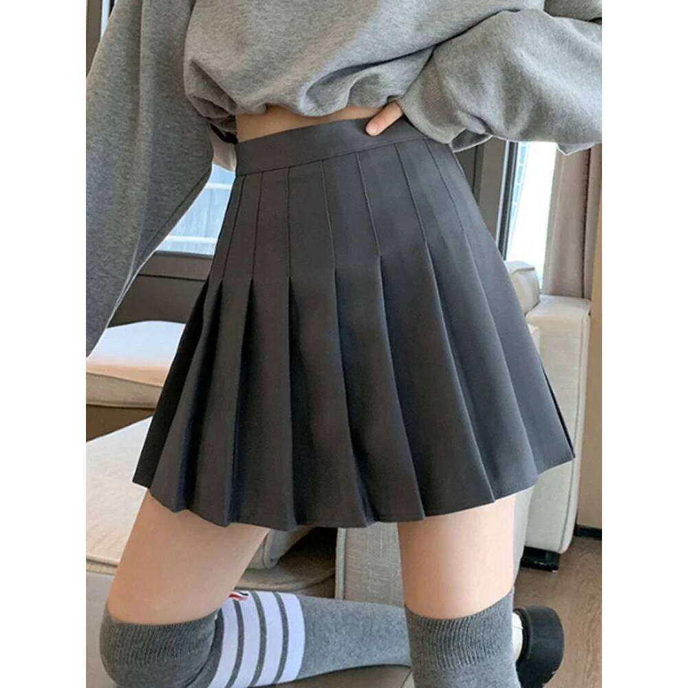 Zjaiss White Women Plus Size Pleated Summer High Waist Zipper Girls Dancing JK Black Fashion Student A Line Mini Skirts Z260314