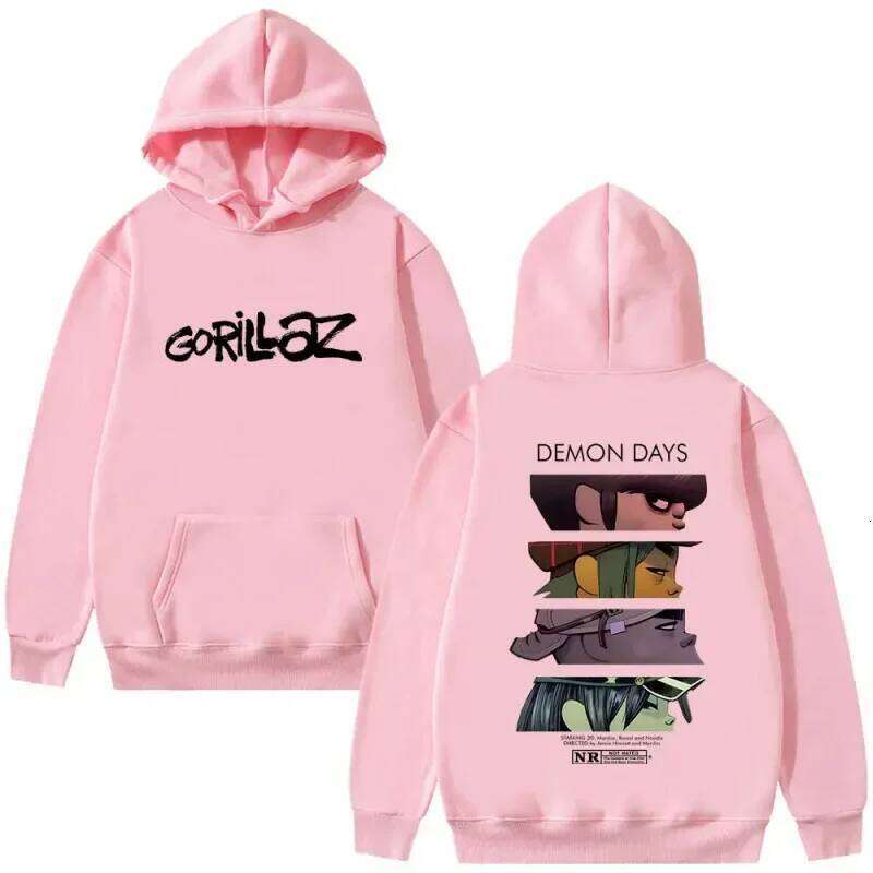 Gorillaz printed sweatshirt for autumn winter, comfortable casual, men's and women's hooded sweatshirts Z260315