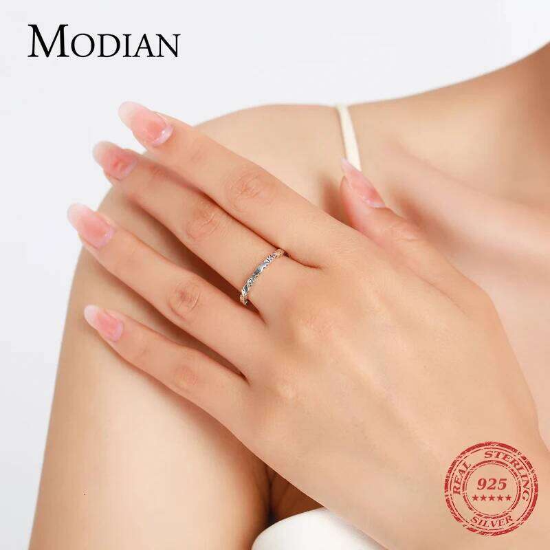 Modian Novel Fish Stackable Ring Real 925 Sterling Silver Fashion Special Animal Finger Rings Minimalist Jewelry For Women Gift H260312