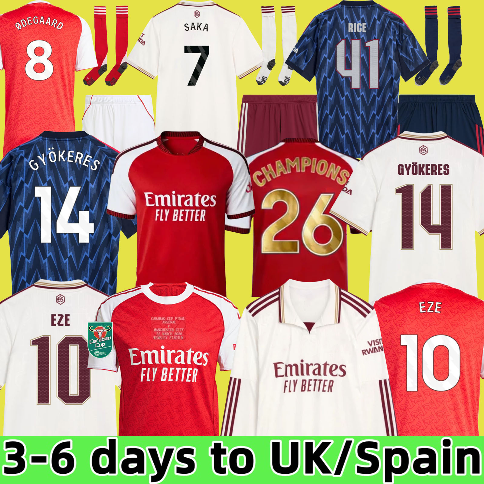 Nwaneri SALIBA RICE HAVERTZ 25 26 SAKA soccer jerseys 2025 football shirt Men Kids kit ODEGAARD ZUBIMENDI Lewis Skelly RAYA Women RUSS0 MADUEKE Gyokeres 14