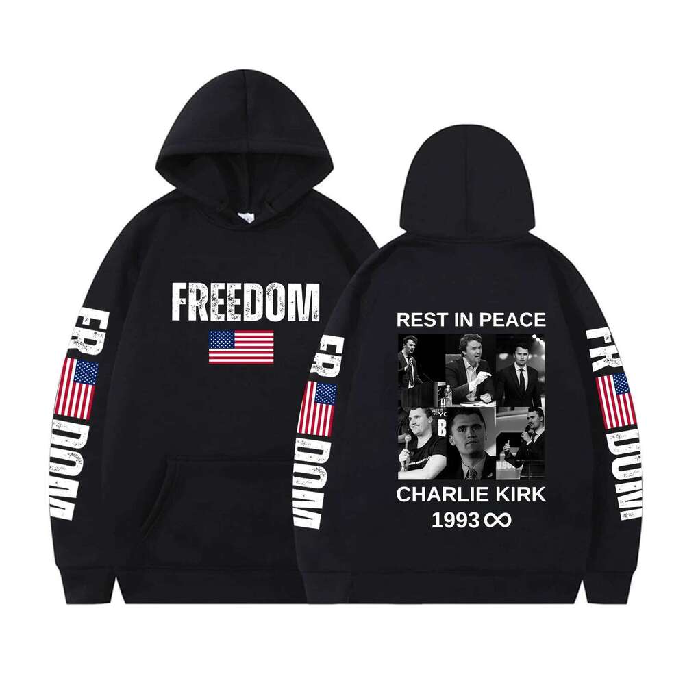 Charlie Kirk Freedom Hoodie Pray for Shirt Unsiex Long Sleeve Patriotic Sweatshirt Z260315