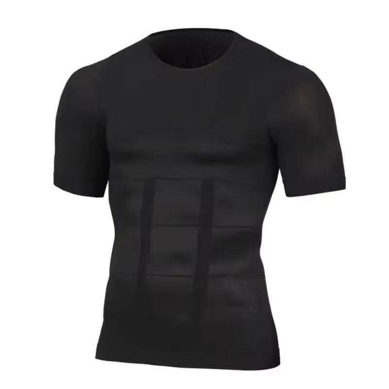 Mens Slimming Body Shaper Compression Shirt Tummy Control Slimmer Shapewear Gynecomastia Undershirt Posture Corrector Tops 26Y0313