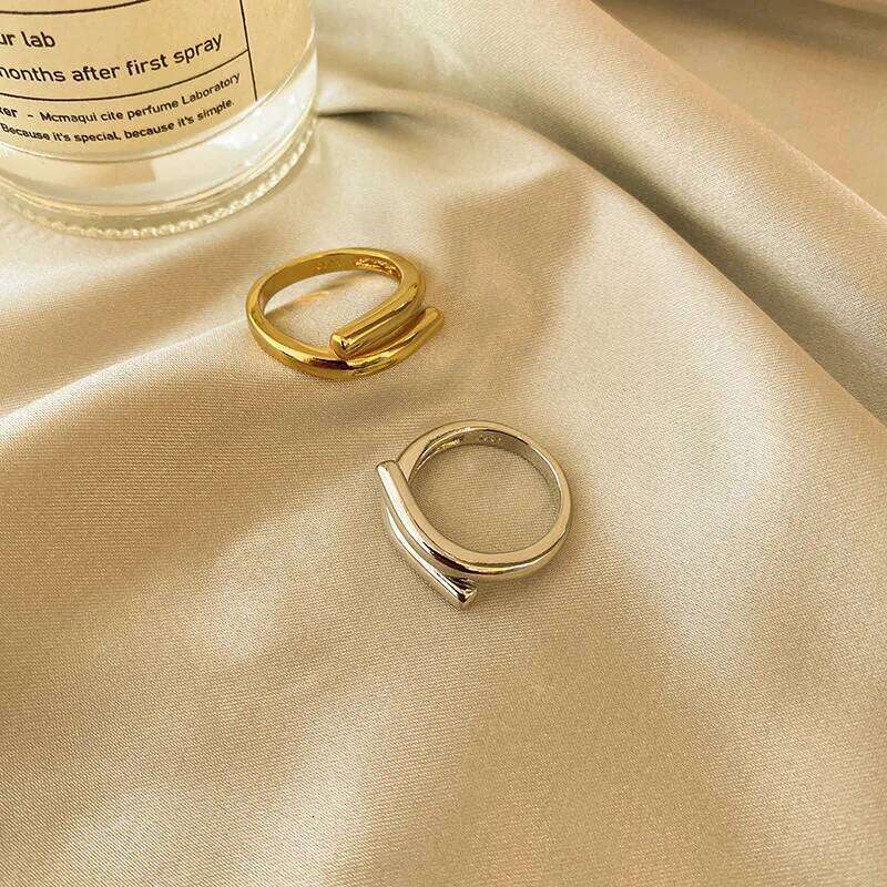 Classic Simple Stainless Steel Line Double Layer Couple Rings for Men Women Temperament Trendy Hip Hop Finger Jewelry Accessory H260312