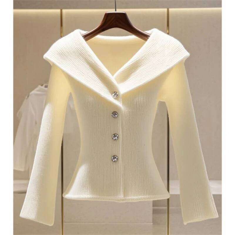 Cardigan Sweaters Jacket Women Fashion Autumn New V-Neck Elegant High Quality Casual Coat Female Short Slim Knitted Ladies Tops Z260313