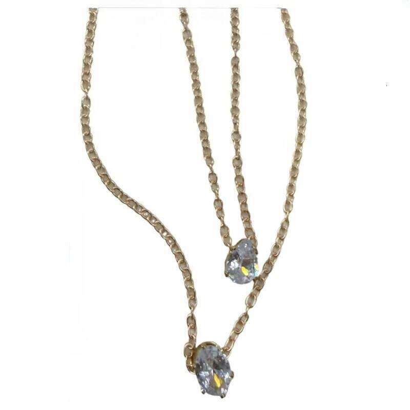 Layered Necklaces for Women Stackable14K Gold Silver Plated Circle Paperclip Chain Pendant Choker Necklace Set For Woman H260312