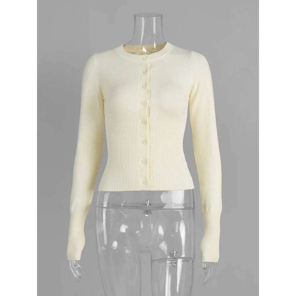 Tossy Casual Knit For Women Long Sleeve Ribbed Patchwork Slim Elegant Loose Cropped Top Female Knitwear Cardigan Z260313