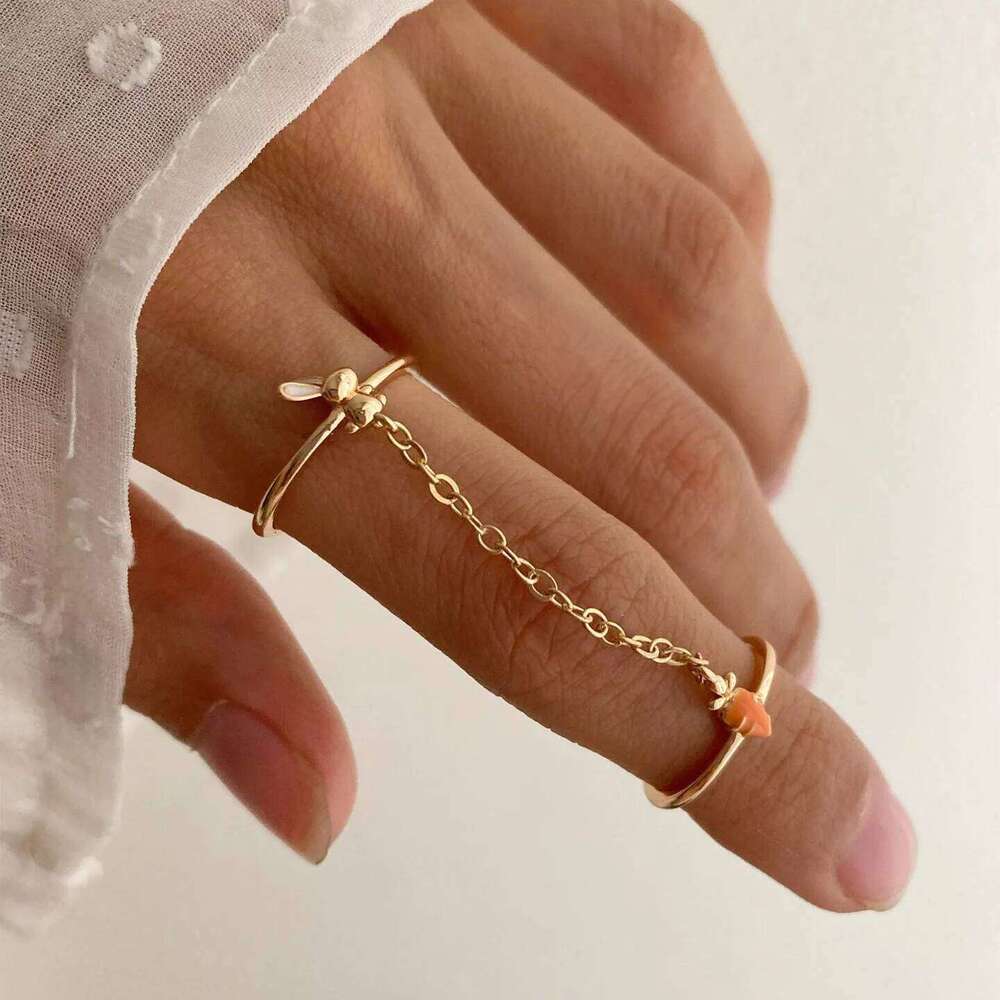 LATS Punk Cool Hip Pop Chain Butterfly Adjustable Star Geometric Open Index Finger Rings for Women Man Party Gift H260312