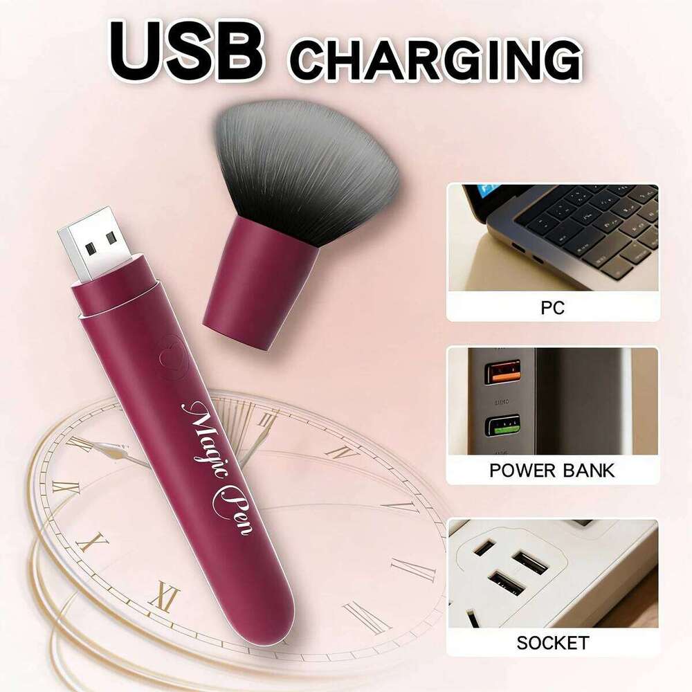 Makeup Brush G Spot Vibrator Sex Toys Powerful Vibrating Vagina Nipple Orgasm Stimulator USB Wireless Charging AV Stick Massager 26H0313