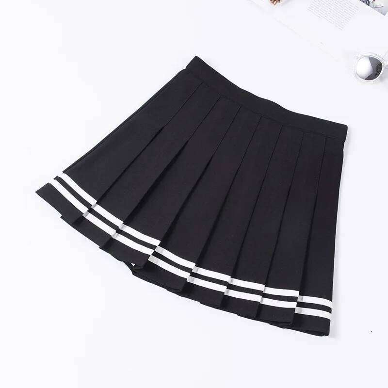 High Waist Elastic Women's Skirts Vintage Korean Style Patchwork Striped Pleated Female Sweet Mini Dance Plaid Skirt Z260314