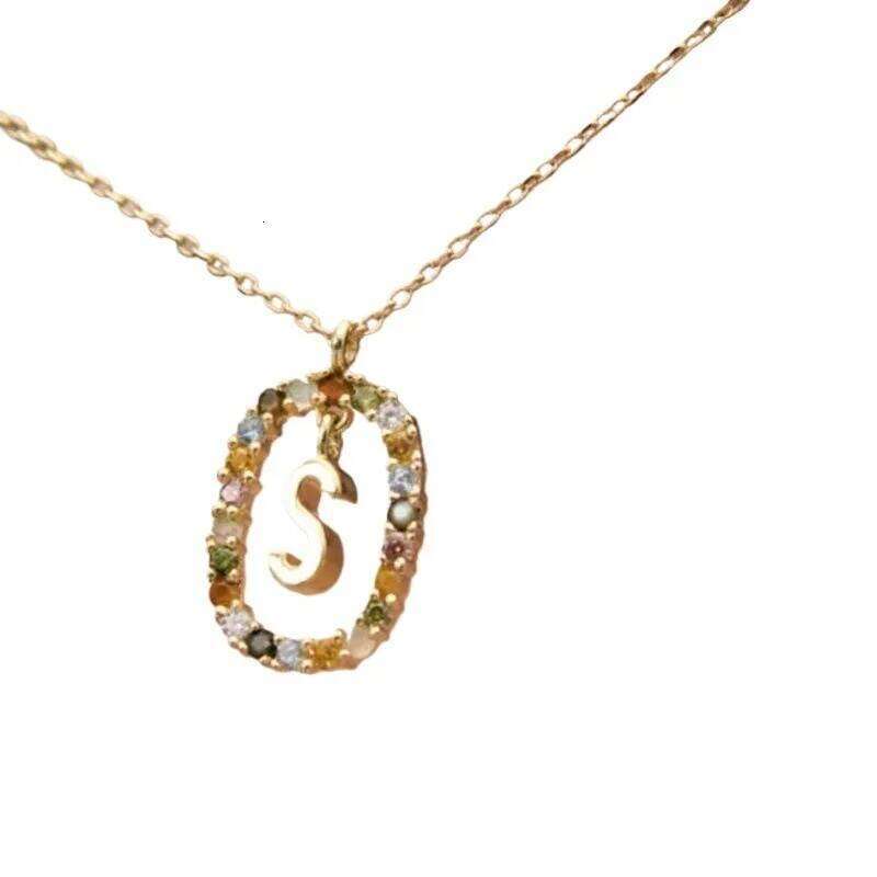 Creative A-Z Letter Pendant Women's Necklace Sweet Versatile Adjustable Chain Lobster Clasp Colorful Jewelry Popular 2026 Gift H260312