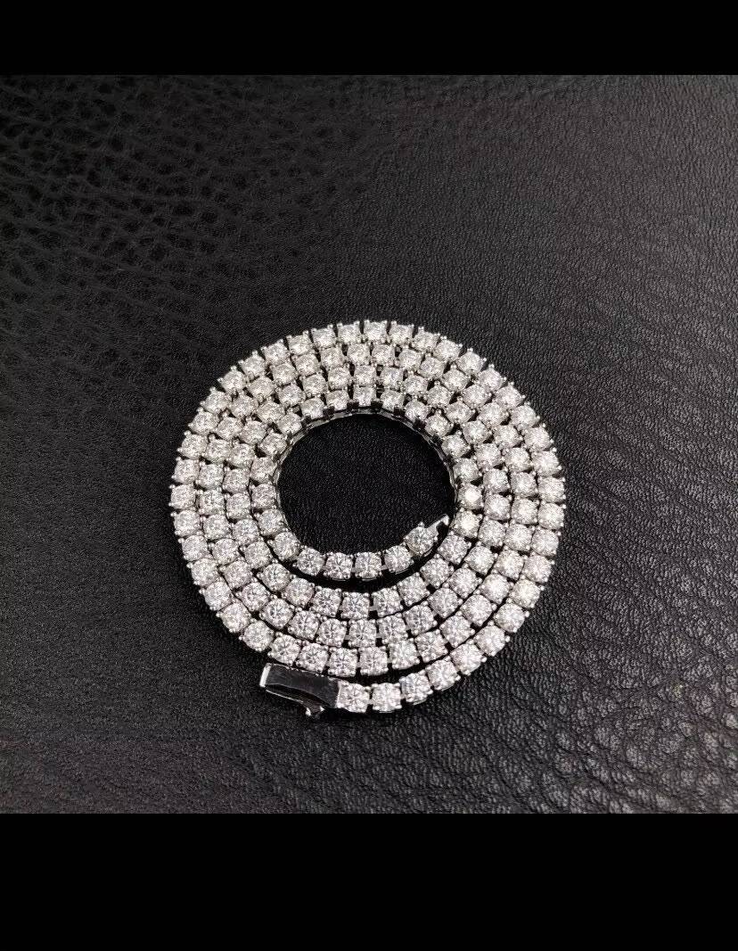 MaiYi Luxury 3mm 4mm 5mm VVS Lab Diamond Chain Jewelry Tennis Necklace for Valentines Day Gift Ideas 2023