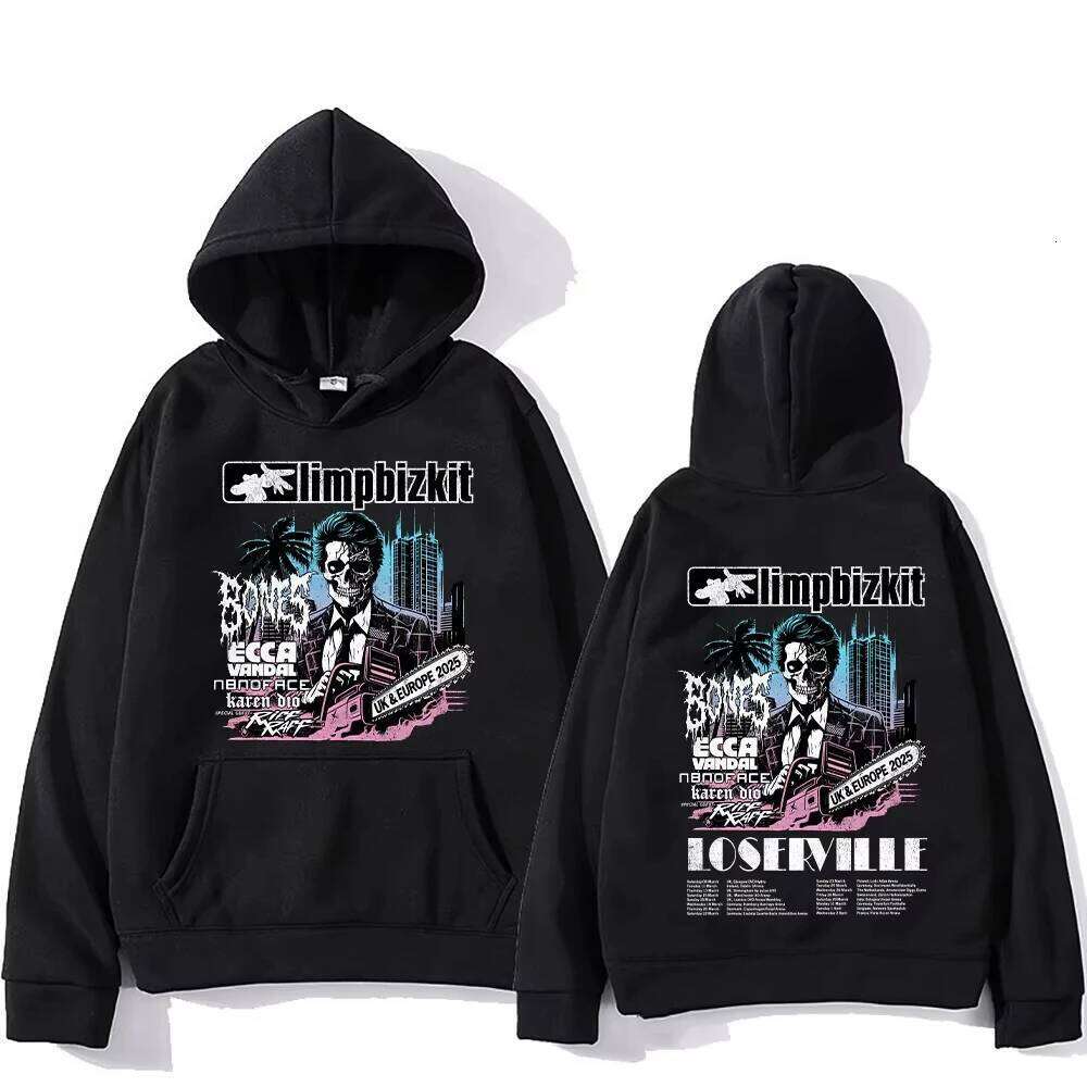 Limp Bizkit UK and Europe Tour Graphic Printing Sweatshirts Men Women Clothing High Street Casual Pullovers Z260315