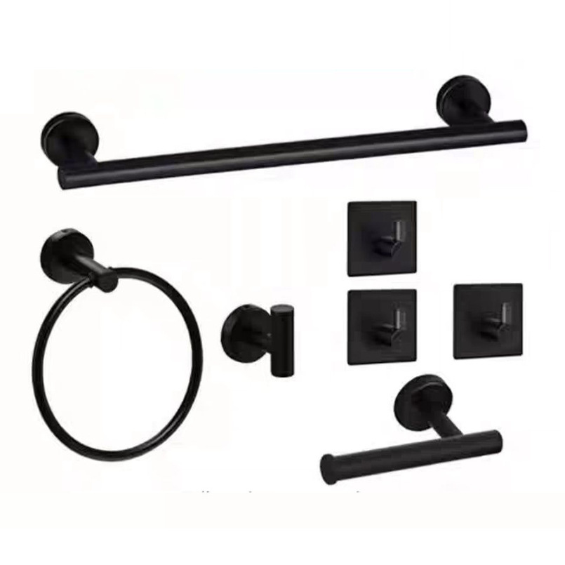 Wall Holder Self-Adhesive Key Rack Wall-Mounted Storage Bag with Door Entryway and Office Hook Black