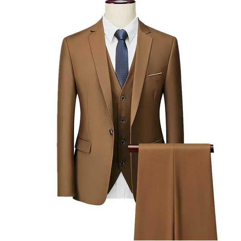 Mens business wedding party dress set Fashion slim-fit mens three-piece suit M260313