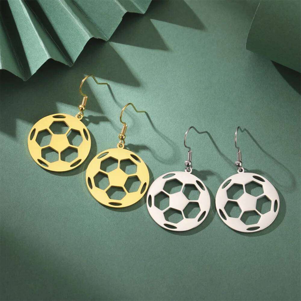 My Shape Soccer Pendent Necklaces for Women Men Stainless Steel Football Charms Necklace Box Chain Fashion Jewelry Boys Fans H260312