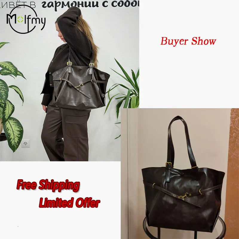 Tote Bag Retro PU Leather Shoulder Handbag for Women Winter Trend Y2K Fashion Handbags Females Travel Tote Bags 260303