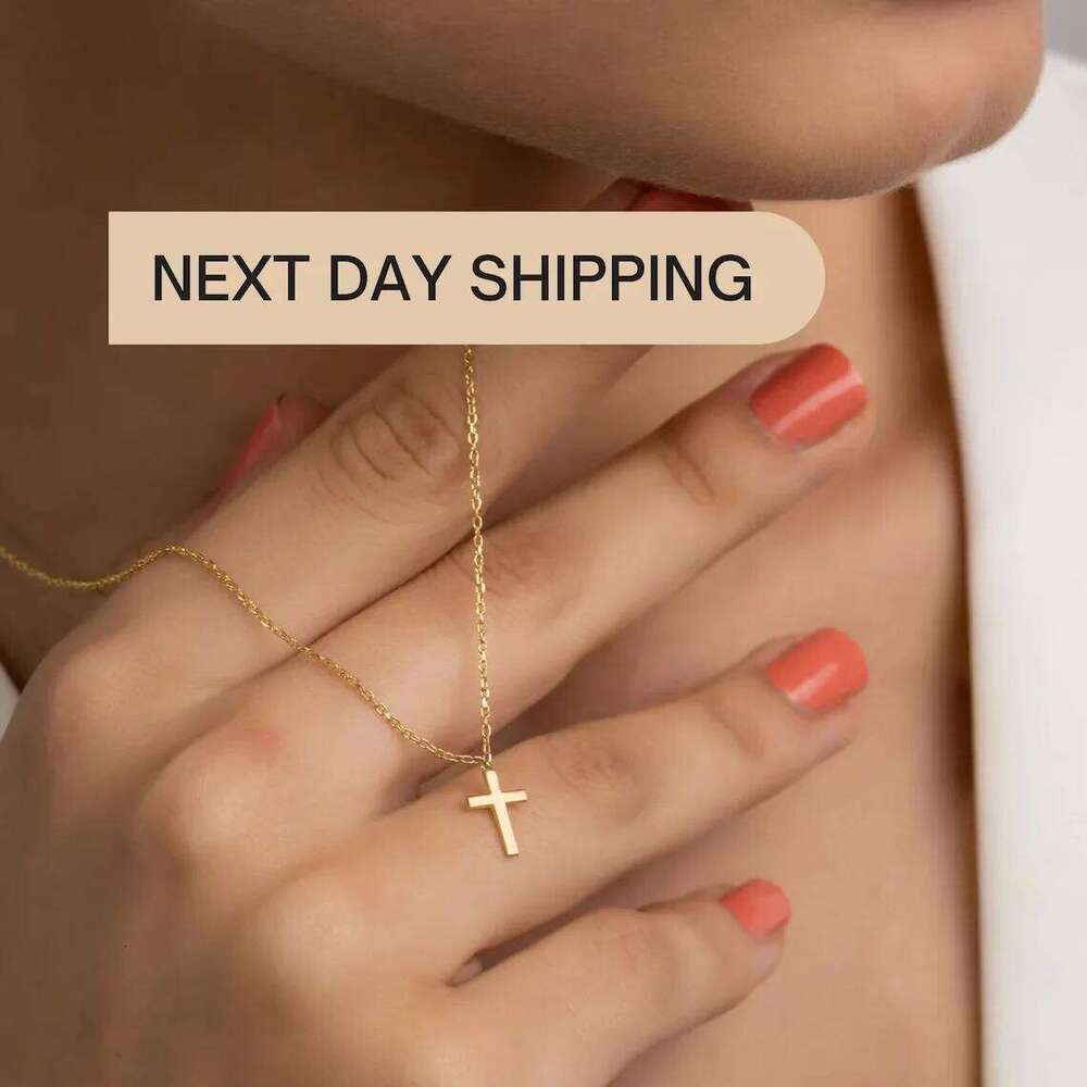 Stainless Steel Cross Necklac Gold Silver Color Necklace for Women Men Exquisite Chain Necklaces Jewelry Birthday Present H260312