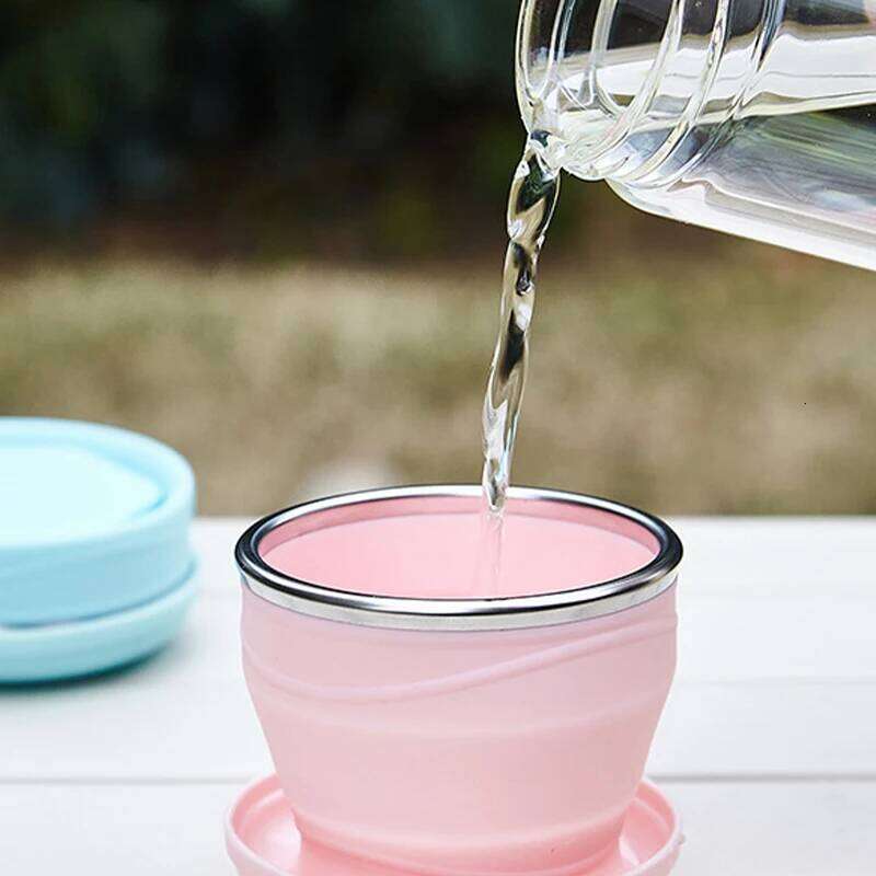 1Pcs Food Grade Silicone Water Portable Folding Camping Mouthwash Travel Outdoor Casual Cup Z260313