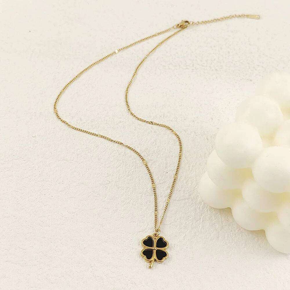 New cr white shell pendant, high-quality waterproof metal 18K women's necklace, wedding party jewelry H260312