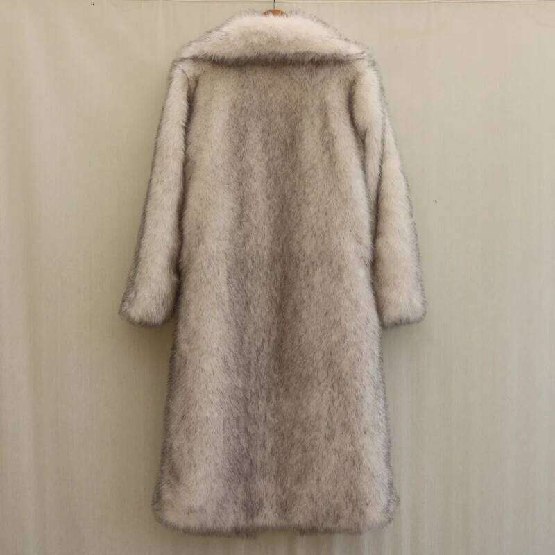 Barbiken same men's coat winter warm mink long big fur collar casual plus size Z260313
