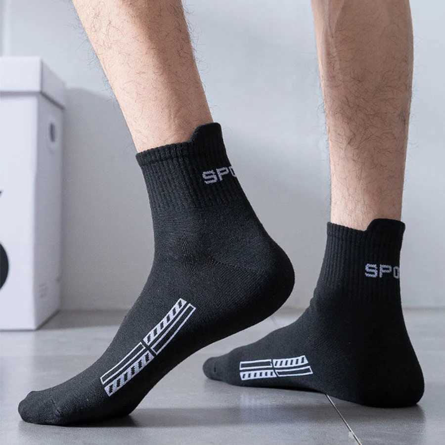 10/1 Pairs High Quality Mens Socks Casual Breathable Cotton Man Run Sports Socks Four Seasons Male Sox Gifts Plus Size 38-45 D260313