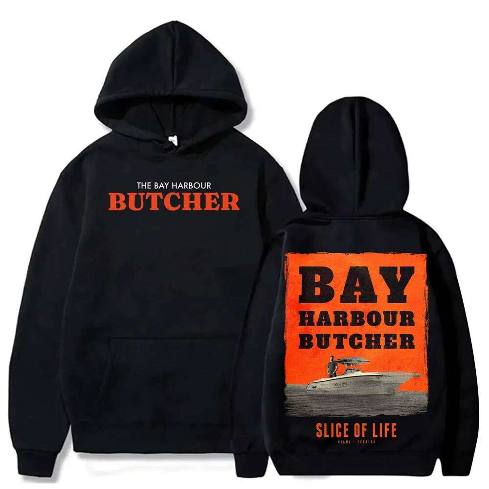 Retro Dexter Morgan Bay Harbour Butcher Double-sided Printed Men's Hoodie Casual Top 90s Streetwear Autumn Winter Warm Pullover Z260314