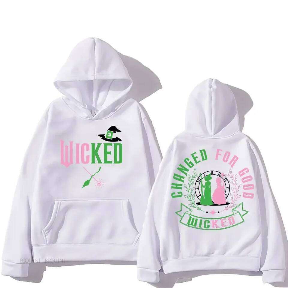 Wicked for Autumn/Winter Manga Hooded Retro Sweatshirt Funko Pop Comfortable Punk Clothes Sudaderas Casual Pullovers 26Y0313