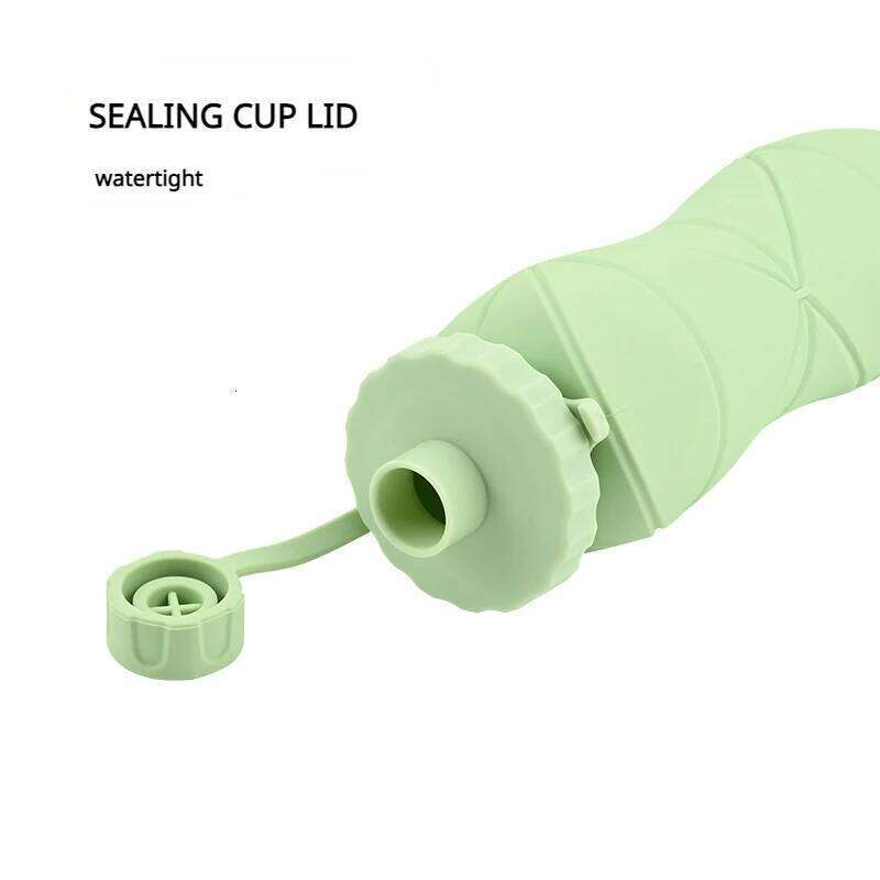 Folding Portable Cycling Cup Bicycle Water Bottle High Temperature Resistant Anti-fall Silicone Kettle Z260313