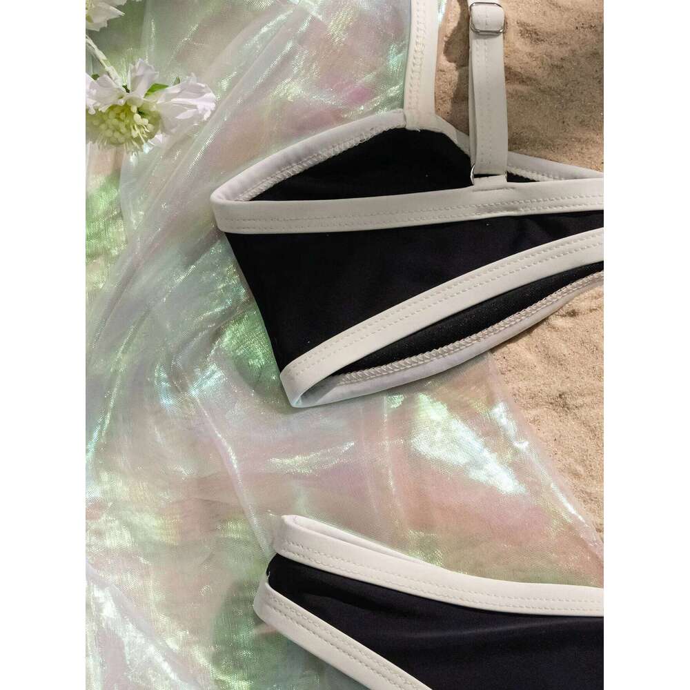 sexy white black patchwork micro bikinis sets two pieces swimsuit Brazilian bathing swimwear swimming suit Y260303